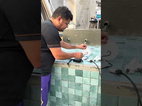 Como fazer a instalação do Led da piscina #piscina #Led #Eletricista #Pedreiro #ConstruçãoCivil