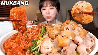 vlog 有🩷 그리웠다••녹진하고 쫄깃한 아귀내장수육, 매운순살아귀찜 먹방💘 Monkfish offal, spicy braised monkfish MUKBANG