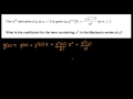 Understanding the McLaurin Series and Derivatives