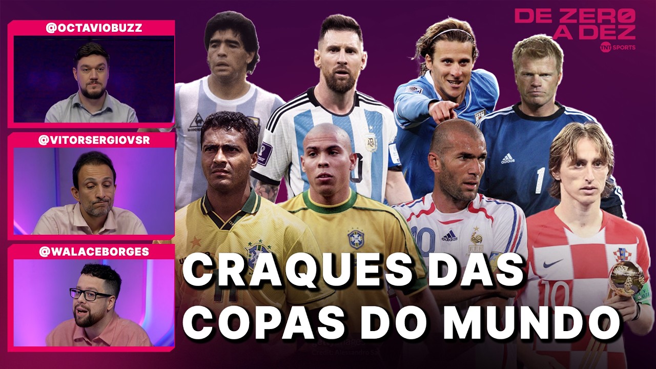 QUEM FOI O MELHOR 'CRAQUE' DAS COPAS DO MUNDO? | DE ZERO A DEZ