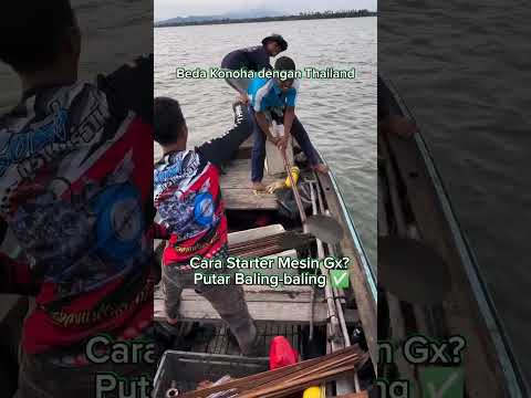 Cara Starter Mesin Perahu Ketinting 🤙🏻 #pelaut #nelayan #angler #spearo #bas #boatman #boatmania #ai