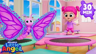 Princess Jill can Fly Like A Butterfly! | Little Angel and Cocomelon Nursery Rhymes