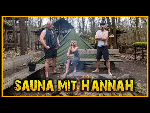 Schwitzhütte selber bauen - @hannahassil besucht uns im Camp - 7 vs. Wild Bushcraft Outdoor