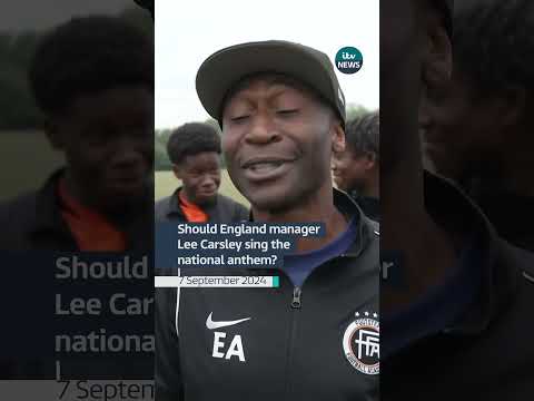 Do you think England's new interim manager should sing the national anthem? #itvnews #football