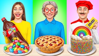 Eu vs Minha Vó No Desafio De Culinária | Cozinha Saborosa Hacks por Multi DO Challenge