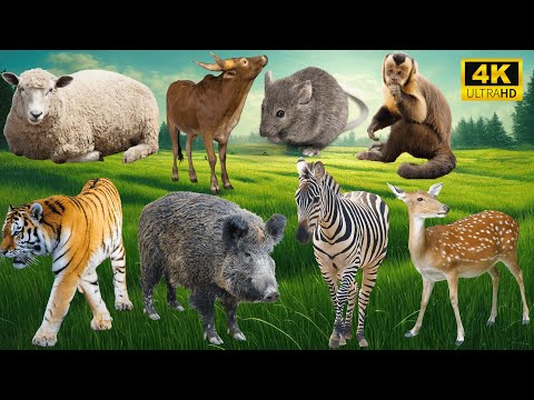 Charming Animal Moments: Sheep, Tiger, Pig, Antelope, Zebra, Mouse, Deer, Monkey - Cute Pet Sounds