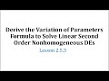 Understanding Variation of Parameters