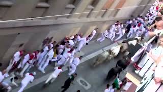 YouTube video thumbnail: Five Injured at Spanish Bull Festival