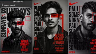 Chatgpt Ai Photo Editing Prompts | Black White Red Portrait Magzine Chatgpt Photo Editing Instagram