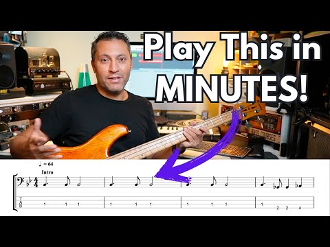 Play a bass line from beginning to end [Praying For Time - George Michael]