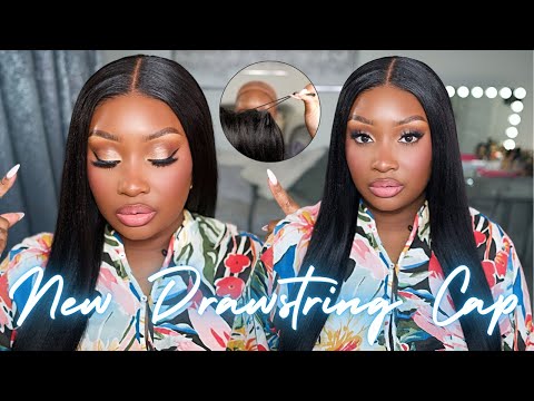 ADJUSTABLE DRAWSTRING! 7X5 PULL&GO YAKI STRAIGHT GLUELESS WIG INSTALL FOR BEGINNERS FT KLAIYIHAIR