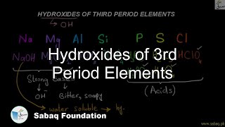 Hydroxides of 3rd Period Elements
