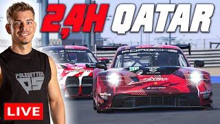 Wir pushen den GT3 PORSCHE ans LIMIT! | 2,4H Qatar Multiclass TOPSPLIT Action | Mabix LIVE