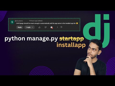 Automate Django App Installation python manage py installapp