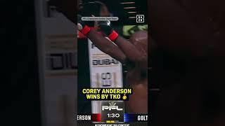 Corey Anderson wins by TKO in 3:28 of the 2nd round 🔥🫱🏽‍🫲🏽 #pflcapetown