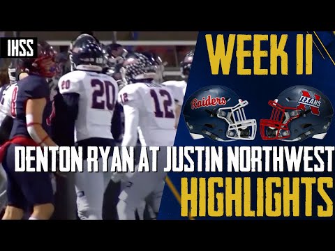 Denton Ryan at Justin Northwest – 2023 Week 11 Football Highlights