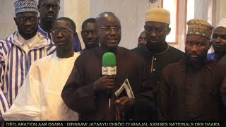 DÉCLARATION AAR DAARA GINNAAW JATAA YU DIISOO NGIR WAAJAL ASSISES NATIONALE DES DAARA 