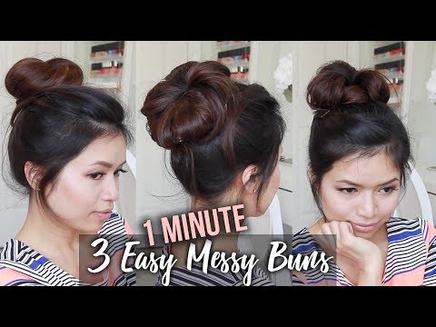 How To Messy Bun Tutorial Quick Easy Updo Hairstyles