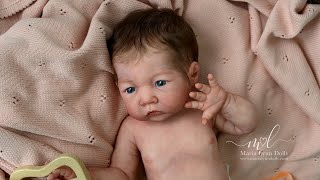 Close Up Details of Silicone Reborn Baby Girl Alena