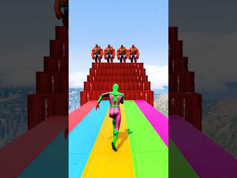 GTA 5 Epic Water Ragdolls | Spider-Man Jumps / Fails ep.17389 #shorts