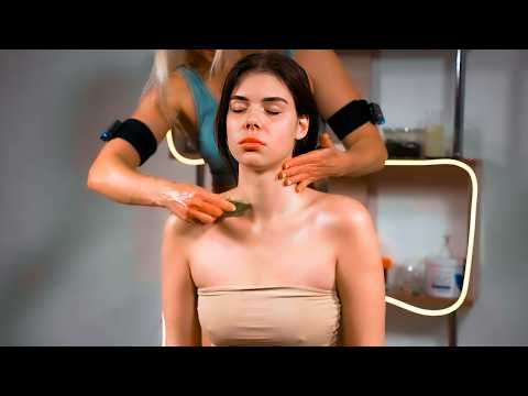 GENTLE ASMR FACE AND NECK LINE MASSAGE WITH GUASHA FOR GLOWING SKIN | RELAXATION WITH LISA