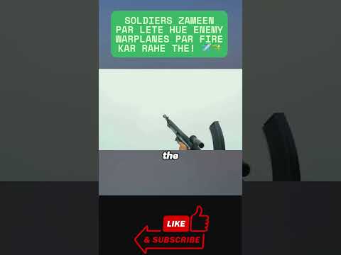 Soldiers zameen par lete hue enemy warplanes par fire kar rahe the!  ✈️🔫  #movie