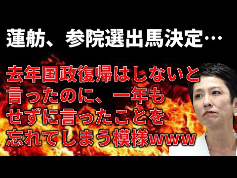 【政治まとめ】蓮舫、国政に復帰するってよ＆ガソリン税暫定税率の廃止、自民の対応が最悪すぎる件