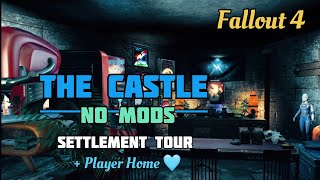 Fallout 4 Castle Settlement Tour REBUILT | No Mods + Player Home/Collection