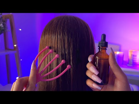 ASMR 100% Hair and Scalp Attention For itchy tired Scalp | Scalp Massage For Sleep #hair