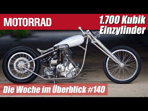 Hackel-Wright Chopper mit 1700 cm³ Einzylinder aus altem Sternmotor | Motorrad Wochenrückblick #140