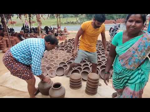 One day with pot Makers😱|| Telugu Vlogs || village pot making #teluguvlogs