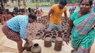 One day with pot Makers😱|| Telugu Vlogs || village pot making #teluguvlogs