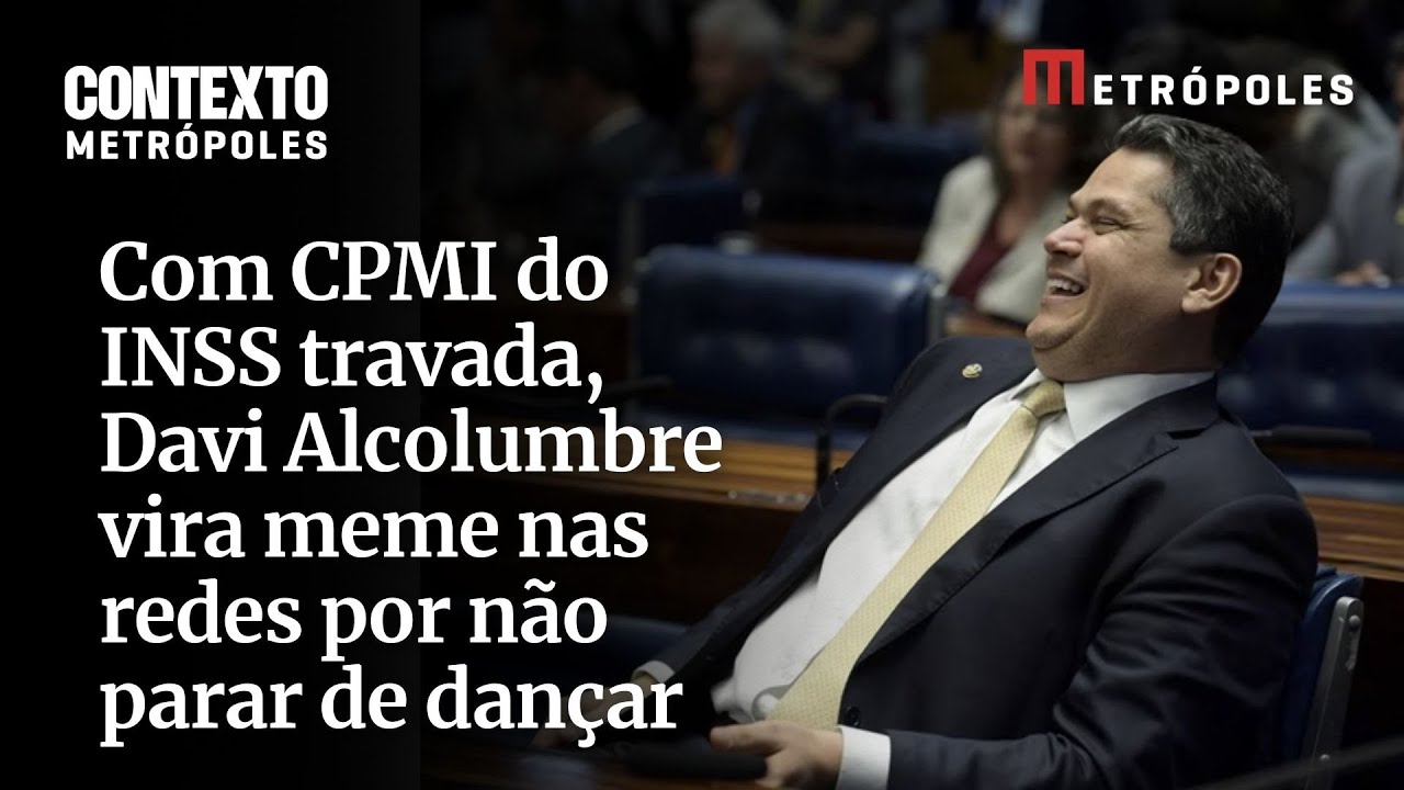 Com CPMI do INSS travada Davi Alcolumbre vira meme nas redes por não parar de dançar