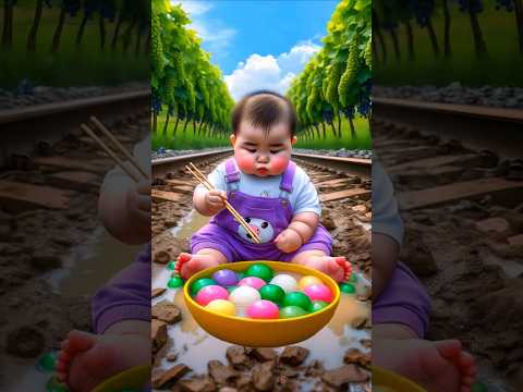 ❤️ Evolution of Baby: Train Attack on Baby for Food Eating #cat #cute #love #shorts BabyLos 101