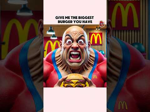 When The Rock eating too much Burger 🍔 #brainrot #memes #funny #comedy #aivideo