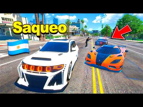 Argentino Me ayuda A Saquear Coches Exoticos en Gta 5 Roleplay