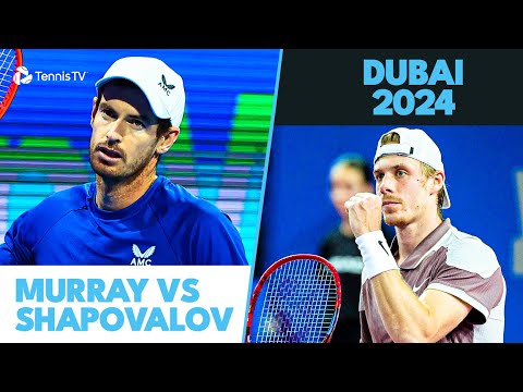 MARATHON Denis Shapovalov vs Andy Murray Match 😮‍💨 | Dubai 2024 Highlights