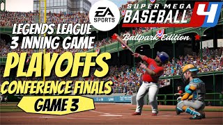 Super Mega Baseball 4 | Playoffs | Legends League | Conference Finals Empire Vs Mammo Tanks Game 3