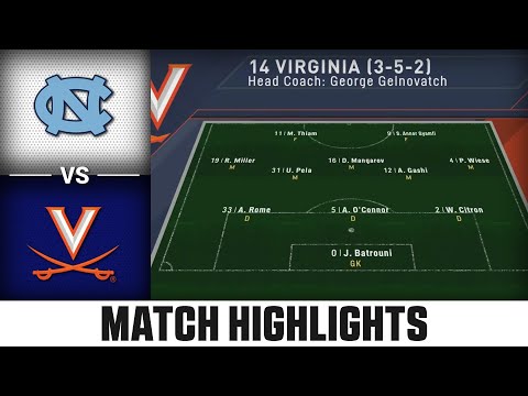 North Carolina vs. Virginia ACC Men’s Soccer Highlights (2023)