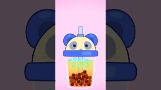 🌈 Let's Make Rainbow Bubble Tea #shorts #educationalvideos