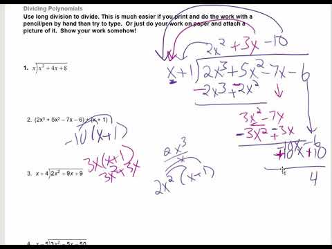 Polynomial Division Worksheets​, Jobs Ecityworks