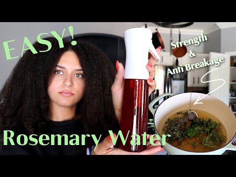 How I make Rosemary Water for Hair Health | Easy DIY Natural Hair Care for Anti Breakage & Strength