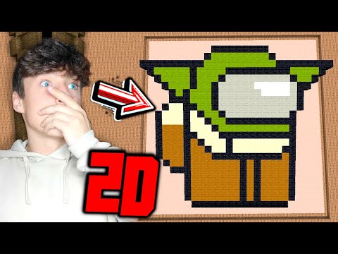 BUDUJE TYLKO w 2D na KONKURSIE BUDOWANIA 👷 w Minecraft! *pixelart*