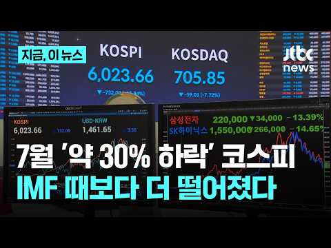 7월에만 약 30% 하락한 코스피…월간 역대 최대 하락률 기록｜지금 이 뉴스