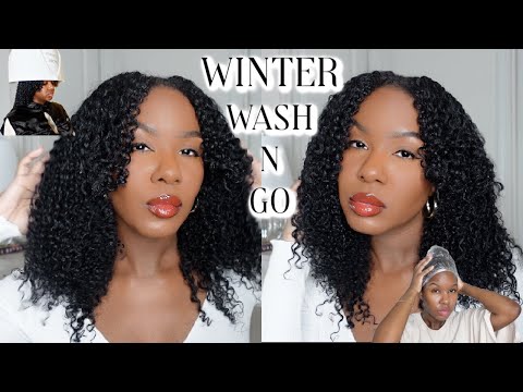 My FAVORITE WINTER WASH & GO | DEEP CONDITIONING & MOISTURE STYLING