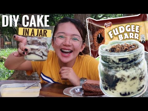 FUDGEE BARR CAKE in a jar (NO BAKE) | Faye Balbacal