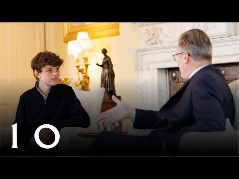 Prime Minister Keir Starmer meets teenage AI company founder Toby Brown