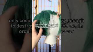 Only Cosplayers are crazy enough to destroy a wig to make a new one #diycosplay #cosplay #wigstyling