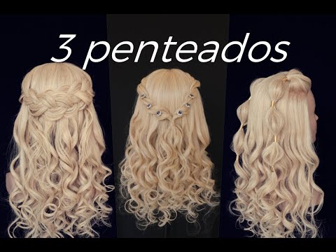 3 penteados fáceis e rápidos, 쉬운 헤어스타일