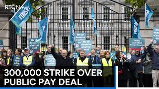 YouTube video thumbnail: 300,000 Workers Striking in Action Over Public pay Deal